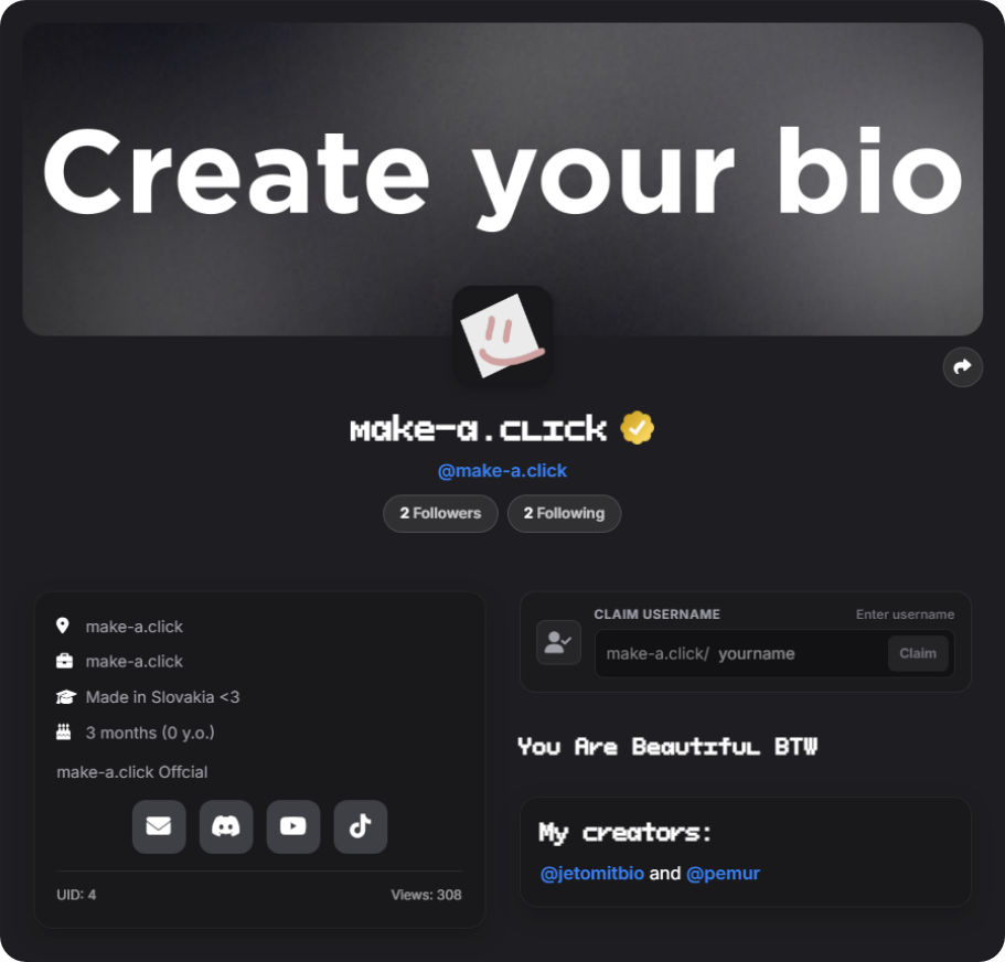 Featured make-a.click profile
